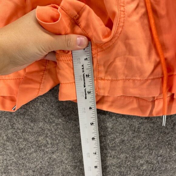 Loft Shorts Women S Small Orange High Rise Drawstring Chino Pockets Casual - Picture 9 of 12